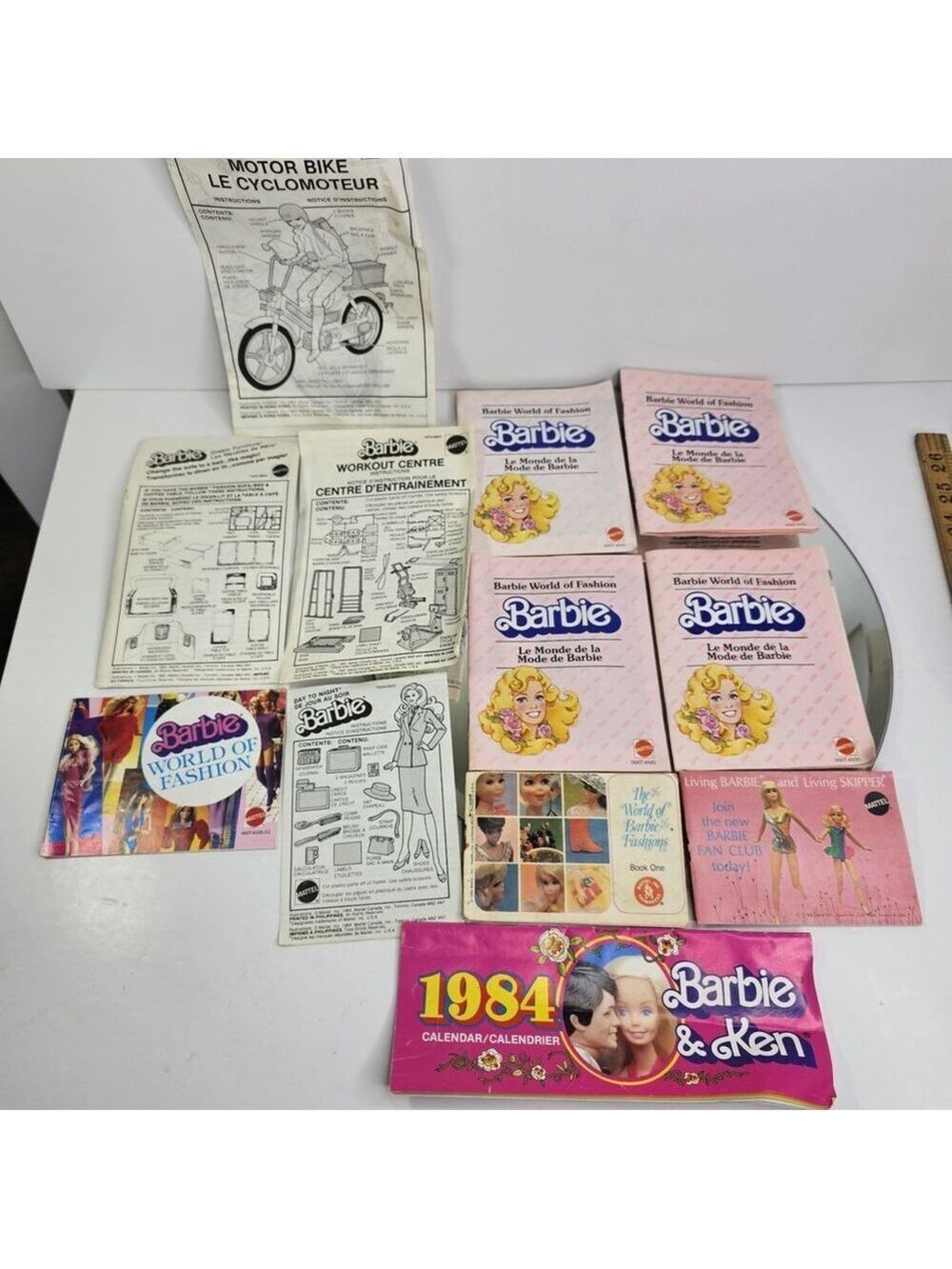 1960s-80s Barbie Calendar, Pamphlets, Instructions Etc Ephemera